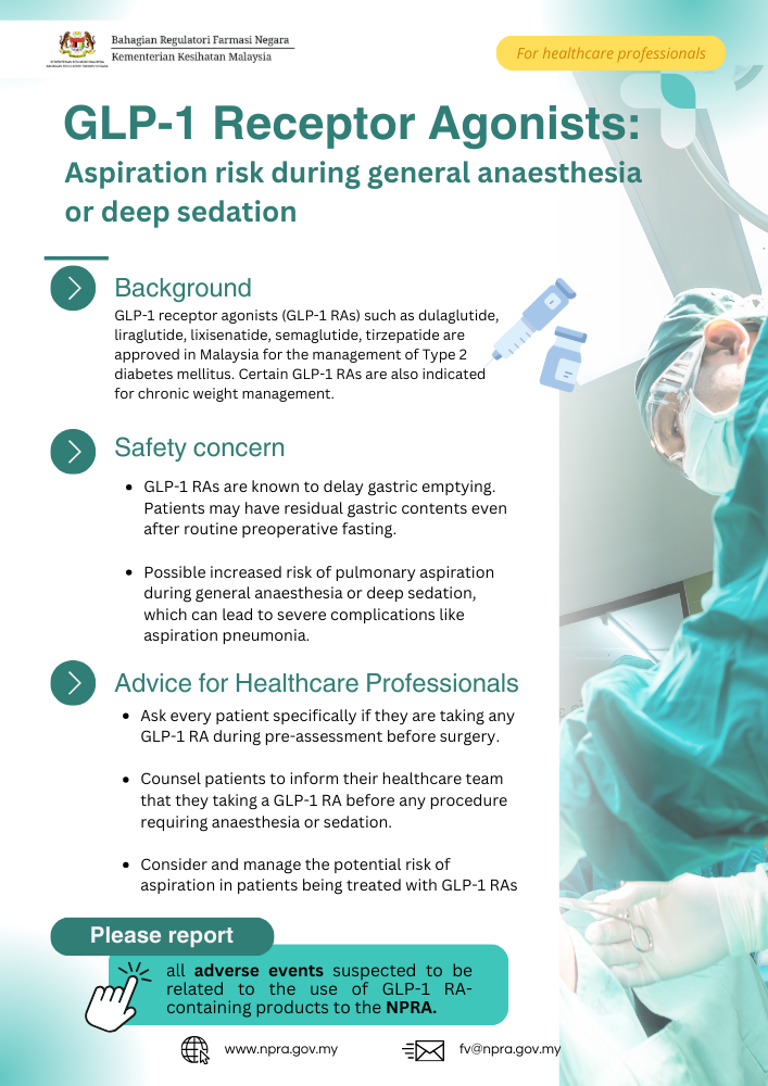 Infographic for HCP_GLP-1 Receptor Agonist: Aspiration Risk